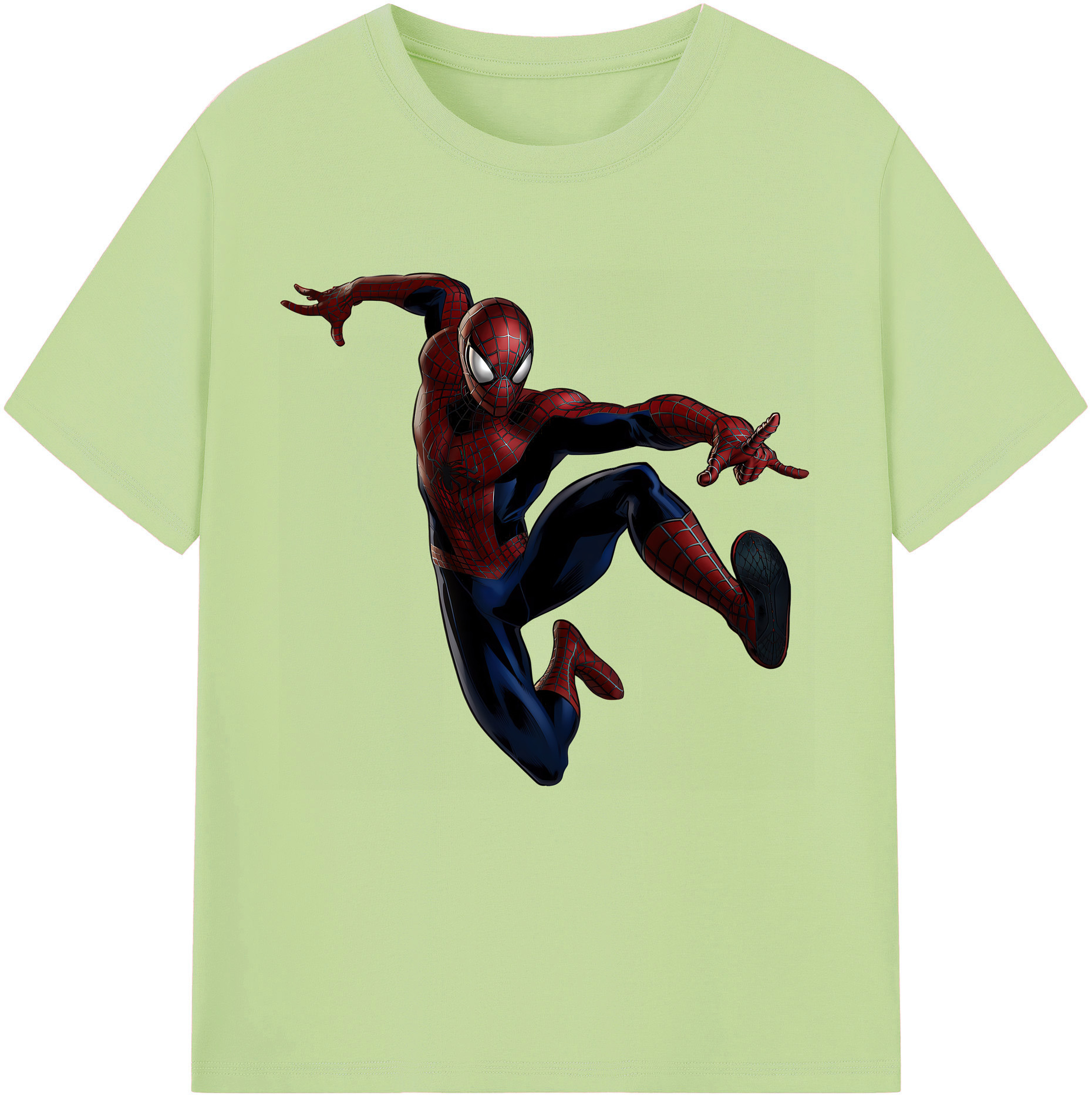 （画像用） Spider Man スパイダーマン 綿100％半袖Tシャツ（フロントプリント）